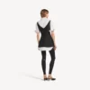 Vestido-camisa híbrido para mulher em preto