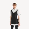 Vestido-camisa híbrido para mulher em preto