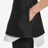 Vestido-camisa híbrido para mulher em preto