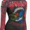 Vestido de manga comprida com efeito tie-dye extremo para mulher, em preto Vestido de manga comprida com efeito tie-dye extremo para mulher, em preto