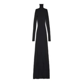 Vestido liso sem costuras «Preto» 788288T52131000