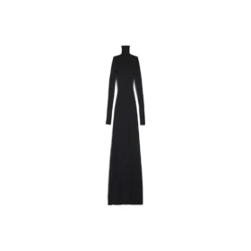 Vestido liso sem costuras «Preto» 788288T52131000