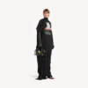 Vestido longo drapeado «The Door» para mulher, em preto