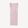 Vestido midi feminino estilo saco em rosa empoeirado