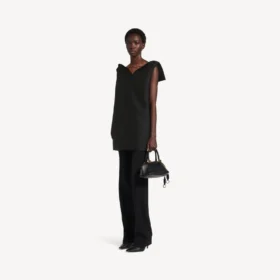 Vestido vareuse para mulher em preto