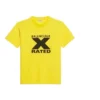 X-Rated, tamanho pequeno, corte justo, manga curta, amarelo 612964TIVA71802