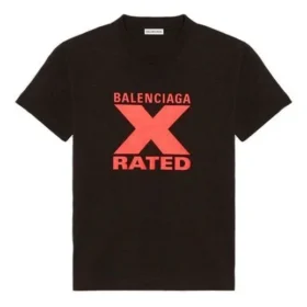 X-Rated, tamanho pequeno, corte justo, manga curta, preto 612964TIVA71076